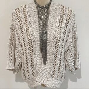 Brunello Cucinelli Crochet Slouchy Cardigan